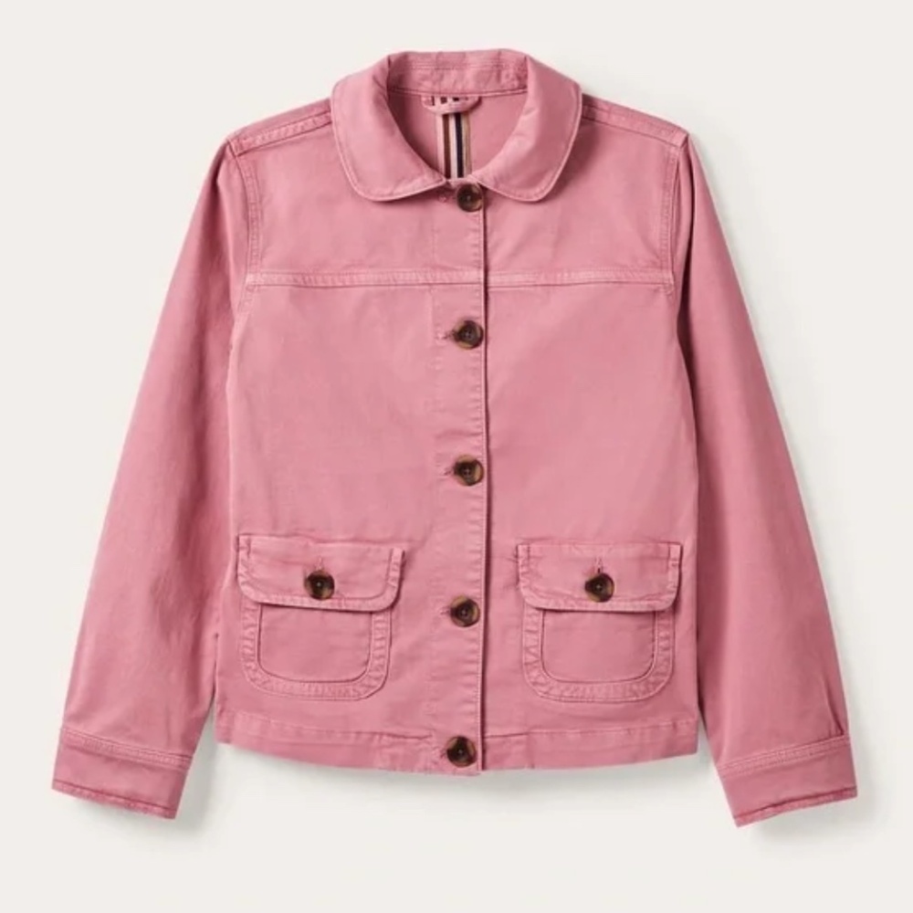 Boden Dusty Pink Jacket with Collar and Relaxed Fit - NWOT